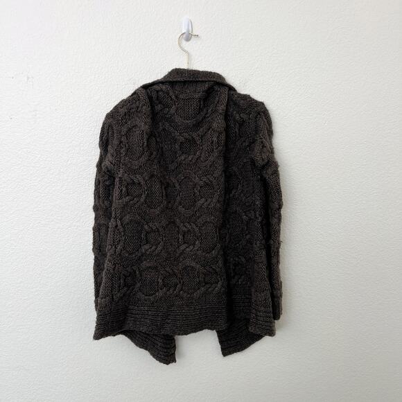 J. Crew Brown Cable Knit Cardigan - Picture 3 of 11